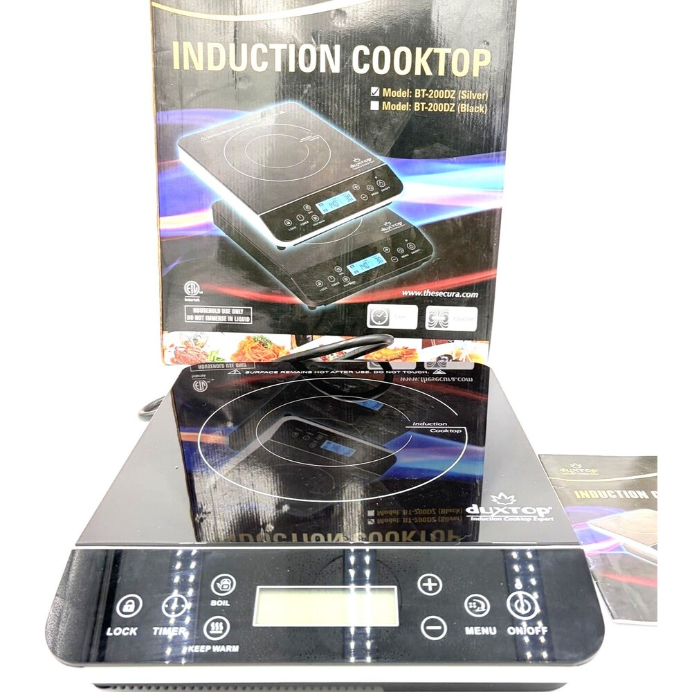 Duxtop BT-200DZ Induction Cooktop Silver Portable Burner Tested Open Box